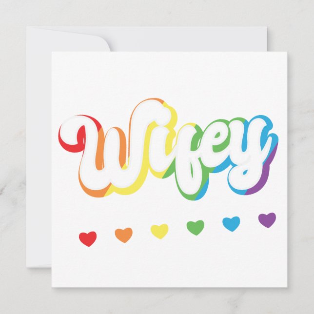 Rainbow LGBTQIA Lesbian Gay Support Invitation (Front)