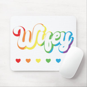 Rainbow LGBTQIA Lesbian Gay Support Mouse Mat