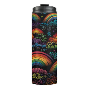 Rainbow LGBYQ Design Thermal Tumbler