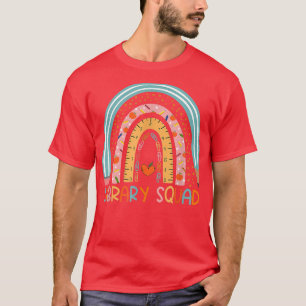 Rainbow Library Squad Book Lover Teacher Back To S T-Shirt