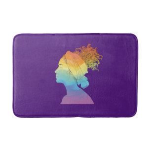 Rainbow Life, Woman, Freedom Bath Mat