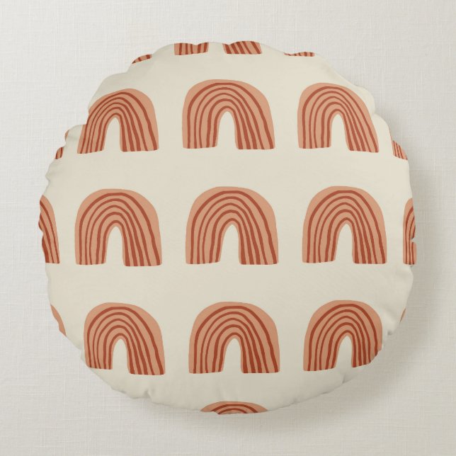 Rainbow Light: Trendy Seamless Decor. Round Cushion (Front)