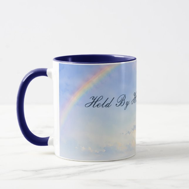 Rainbow Lighthouse Coastal Watercolor Mug (Left)
