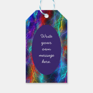 Rainbow Lightning Custom Text Gift Tags