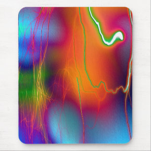 rainbow lightning mouse mat