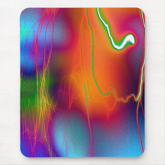 rainbow lightning mouse mat (Front)