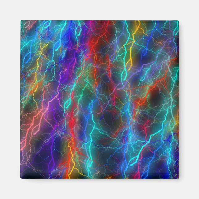 Rainbow Lightning Storm Magnet (Front)