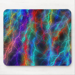 Rainbow Lightning Storm Mouse Mat