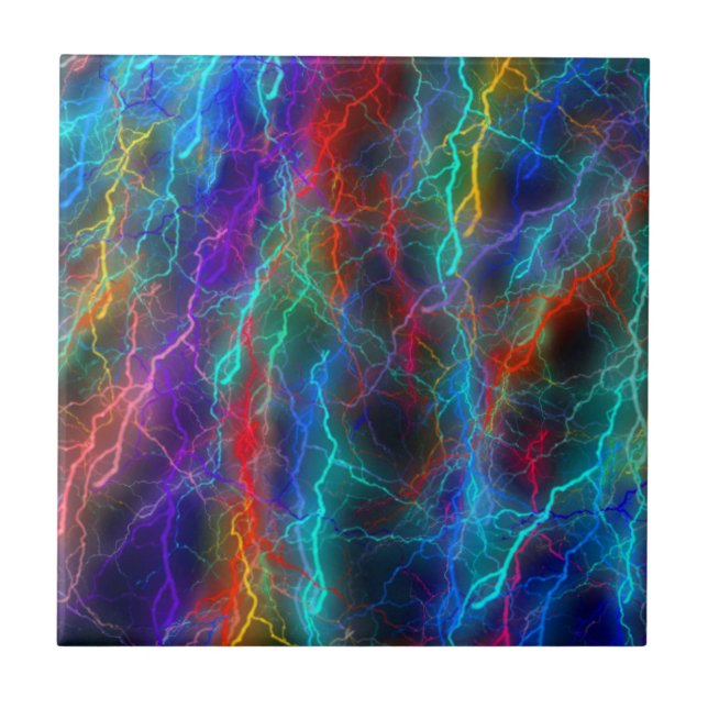 Rainbow Lightning Storm Tile (Front)