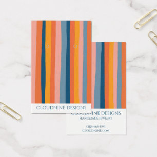 Rainbow Line Earring Necklace Jewellery Display Ca