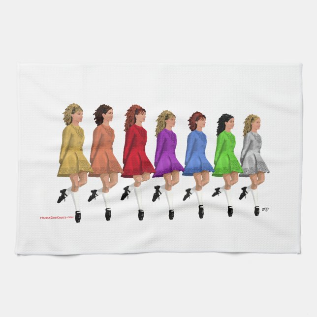 Rainbow Line Tea Towel (Horizontal)