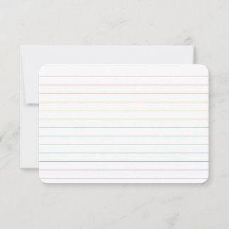 Rainbow Lined Flat Card with Dot Rule