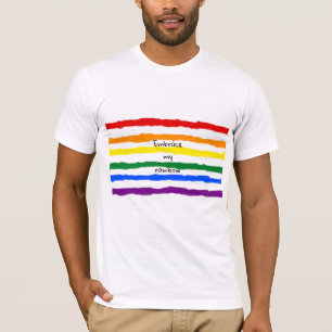 Rainbow Lines with Custom Text T-Shirt
