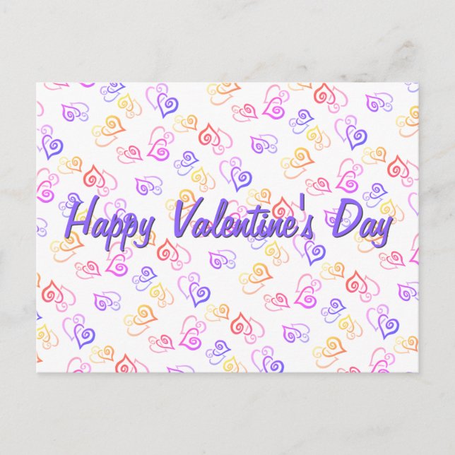 Rainbow Linked Heart Pattern Artwork Template (Front)