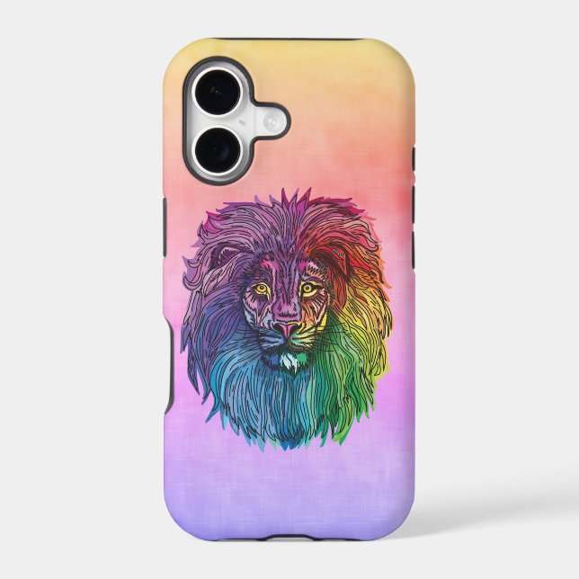 Rainbow Lion Cell Phone Case (Back)