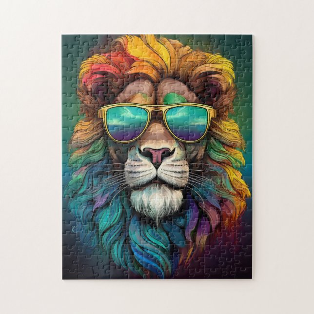 🧩 Rainbow Lion Jigsaw Puzzle (Vertical)