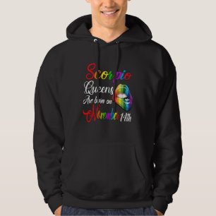 Rainbow Lip Queens are Born on November 14th Scorp Hoodie