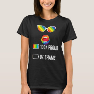 Rainbow Lips 100 Proud Lgbt Pride Gay Lesbian Bise T-Shirt