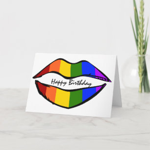 Rainbow Lips Card