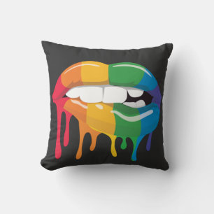 Rainbow Lips Cushion