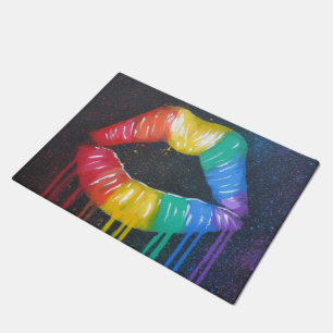 Rainbow Lips Doormat
