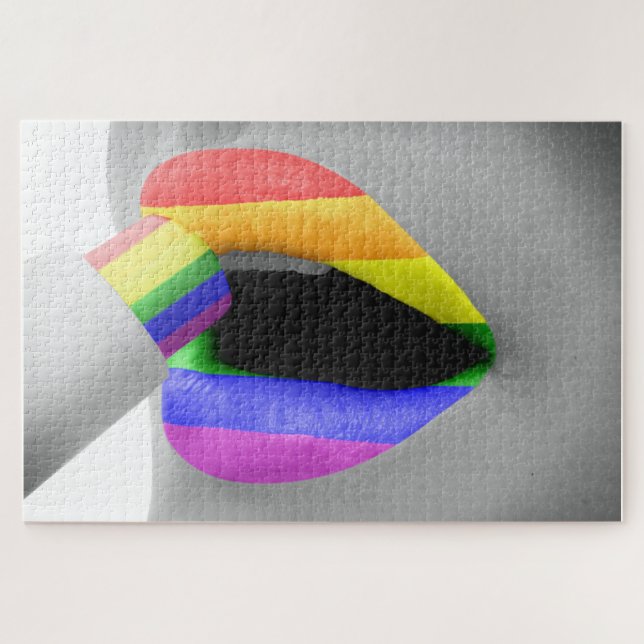 Rainbow Lips Jigsaw Puzzle (Horizontal)