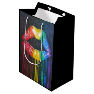 Rainbow Lips Medium Gift Bag