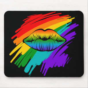 Rainbow Lips Mouse Mat
