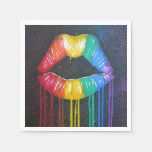 Rainbow Lips Napkin