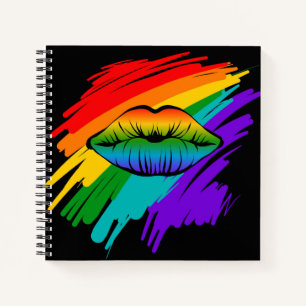 Rainbow Lips Notebook