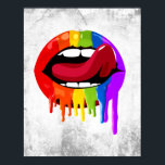 RAINBOW LIPS POSTER<br><div class="desc">LGBTQ  Inclusive Pride Apparel for Everyone from LGBTShirts.com
Browse over 10, 000  Pride Flag Gifts,  LGBTQ  Humour,  Equality,  Slang,  & Culture Designs. Shop for the most unique Gay,  Lesbian,  Bi,  Trans and Queer Apparel on the web. You'll find everything from Gay to Z @ http://www.LgbtShirts.com</div>