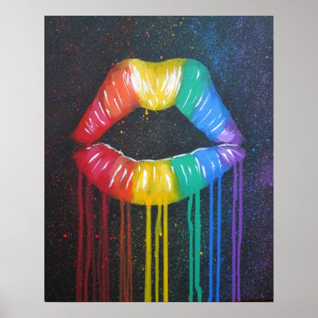 Rainbow Lips Poster (Front)