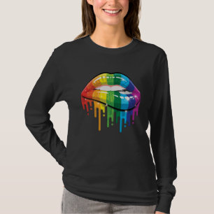 Rainbow Lips Pride Gay Lesbian LGB Gift T-Shirt