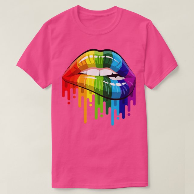 Rainbow Lips T-Shirt (Design Front)