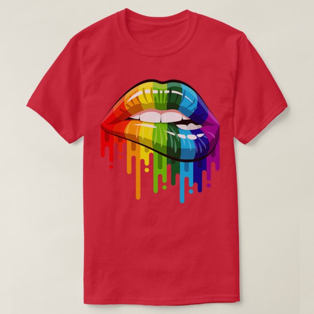 Rainbow Lips T-Shirt (Design Front)