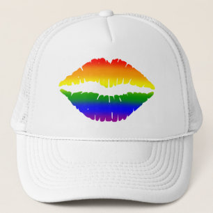 Rainbow Lips Trucker Hat