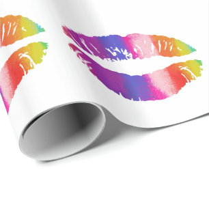 Rainbow Lips Wrapping Paper