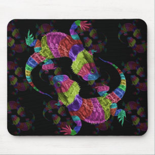 Rainbow Lizards Mouse Mat