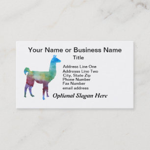 Rainbow Llamas Business Card