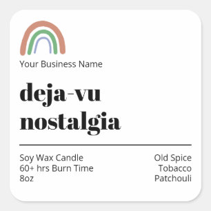 Rainbow Logo Candle Product Labels