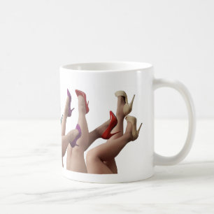 Rainbow logo with colourful heels coffee mug