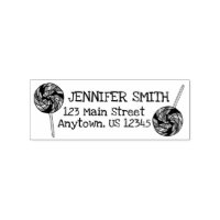 Rainbow Lollipop Candy Shop Personalised Address