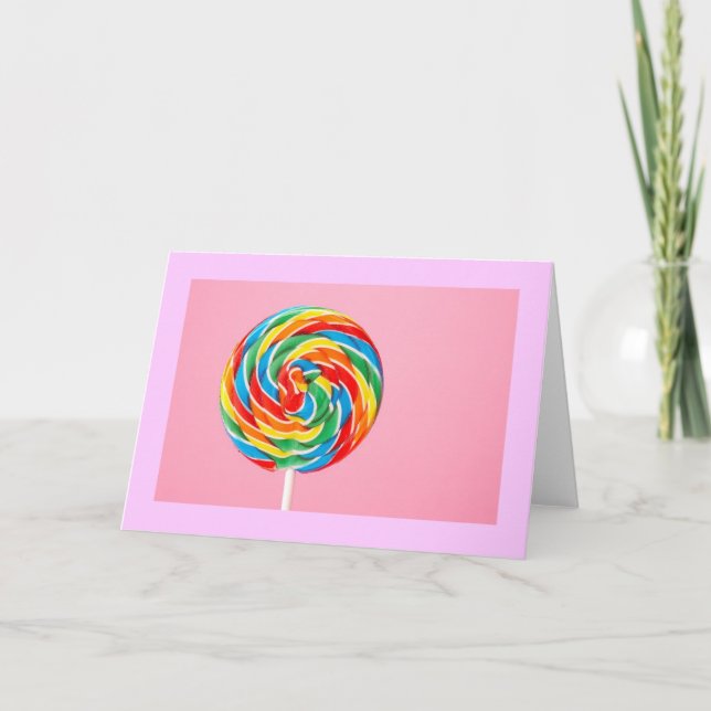 Rainbow Lollipop Card (Front)