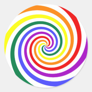 Rainbow Lollipop Classic Round Sticker