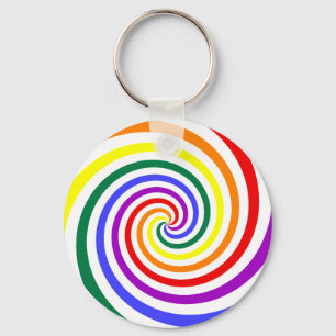 Rainbow Lollipop Key Ring