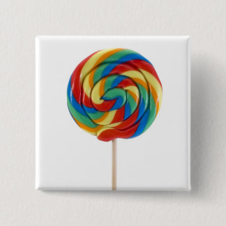 rainbow lollipop on a stick button