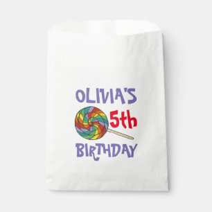 Rainbow Lollipop Sweet Candy Happy Birthday Party Favour Bags