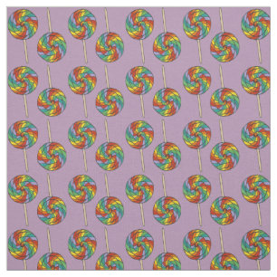 Rainbow Lollipops Fabric