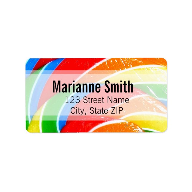 Rainbow Lolly Swirl Label (Front)