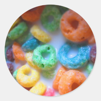 Rainbow Loops Cereal Pool Classic Round Sticker